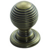 Carlisle Brass Queen Anne 35mm Reeded Ball Knob with Matching Rose small Image 4
