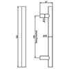 Carlisle Brass Eurospec Steelworx Straight T Pull Handle small Image 4