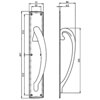 Carlisle Brass Engraved Offset Pull Handle on Large Backplate small Image 4