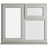 Crystal 3 Clear Glass Double Glazed uPVC Window - Agate and White - Left Handed small Image 4