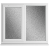 Crystal 2 Obscure Glass Double Glazed uPVC Window - White - Left Handed small Image 4