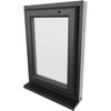 Crystal 1 Clear Glass Double Glazed uPVC Window - Black and White - Right Handed small Image 4