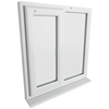 Crystal 2 Clear Glass Double Glazed uPVC Window - White - Left Handed small Image 4
