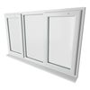 Crystal 3 Clear Glass Double Glazed uPVC Window - White -  Left and Right Hand small Image 4