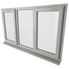Crystal 3 Clear Glass Double Glazed uPVC Window - Agate and White - Left and Right Handed small Image 4