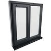 Crystal 2 Clear Glass Double Glazed uPVC Window - Grey and White - Left Handed small Image 4