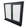 Crystal 2 Clear Glass Triple Glazed uPVC Window - Grey and White - Right Handed small Image 4