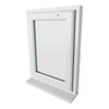 Crystal Clear Glass Double Glazed uPVC Window - White - Left Handed small Image 4