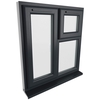 Crystal 3 Clear Glass Double Glazed uPVC Window - Grey and White - Left Handed small Image 4