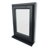 Crystal Clear Glass Double Glazed uPVC Window - Grey and White - Left Handed small Image 4