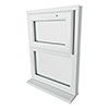 Crystal 2 Clear Glass Triple Glazed uPVC Window - White small Image 4