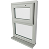 Crystal 2 Clear Glass Double Glazed uPVC Window - Agate and White small Image 4