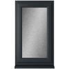 Crystal 1 Obscure Glass Double Glazed uPVC Window - Grey and White - Right Handed small Image 4