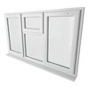 Crystal 4 Clear Glass Double Glazed uPVC Window - White -  Left and Right Handed small Image 4