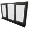 Crystal 3 Clear Glass Double Glazed uPVC Window - Black and White - Left and Right Handed small Image 4
