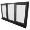 Crystal 3 Clear Glass Triple Glazed uPVC Window - Black and White - Left and Right Handed small Image 4