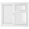 Crystal 2 Clear Glass Double Glazed uPVC Window - Grey and White - Right Handed small Image 4