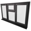 Crystal 4 Clear Glass Triple Glazed uPVC Window - Black and White - Left and Right Handed small Image 4