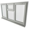 Crystal 4 Clear Glass Triple Glazed uPVC Window - Agate and White - Left and Right Handed small Image 4