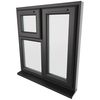 Crystal 3 Clear Glass Triple Glazed uPVC Window - Black and White - Right Handed small Image 4