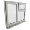 Crystal 3 Clear Glass Triple Glazed uPVC Window - Agate and White - Left Handed small Image 4