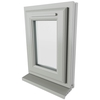 Crystal Clear Glass Double Glazed uPVC Window - Agate and White small Image 4