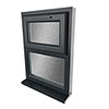 Crystal 2 Obscure Glass Triple Glazed uPVC Window - Grey and White small Image 4