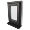 Crystal 1 Clear Glass Triple Glazed uPVC Window - Black and White small Image 4