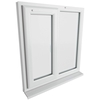 Crystal 2 Clear Glass Triple Glazed uPVC Window - White - Left Handed small Image 4