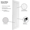 JB Kind Sicily Internal Door with 3 Panel - White Primed small Image 4