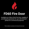 LPD Mexicano Internal Fire Door with 1 Panel - White Primed small Image 4