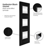 JB Kind Kedleston Internal Door with 3 Clear Glazed Light - Prefinished Black small Image 4